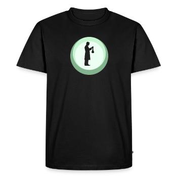 Tableau périodique de la chimie - T-shirt Premium bio Homme - noir - Devant - Nico (187cm)