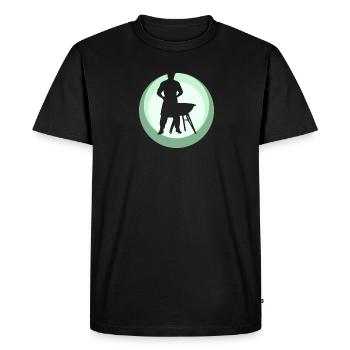 Pince à griller BBQ Saucisse grillée - T-shirt Premium bio Homme - noir - Devant - Nico (187cm)