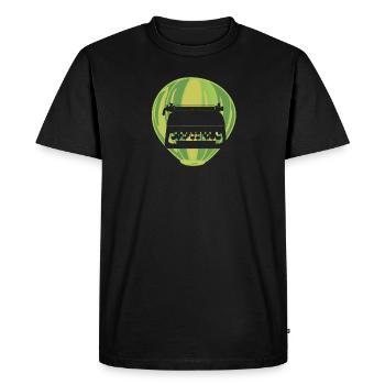 Author Ink Typewriter - Men's Premium Organic T-Shirt - black - Front - Nico (187cm)