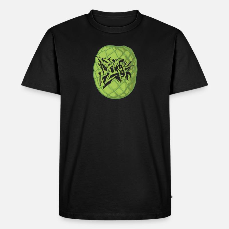Graffiti Farben Murals - Männer Premium Bio T-Shirt - Schwarz