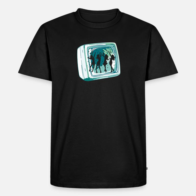 Disco Nachtleben DJs - Männer Premium Bio T-Shirt - Schwarz