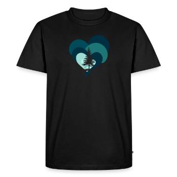 Forestry Environment Biodiversity - Men's Premium Organic T-Shirt - black - Front - Nico (187cm)