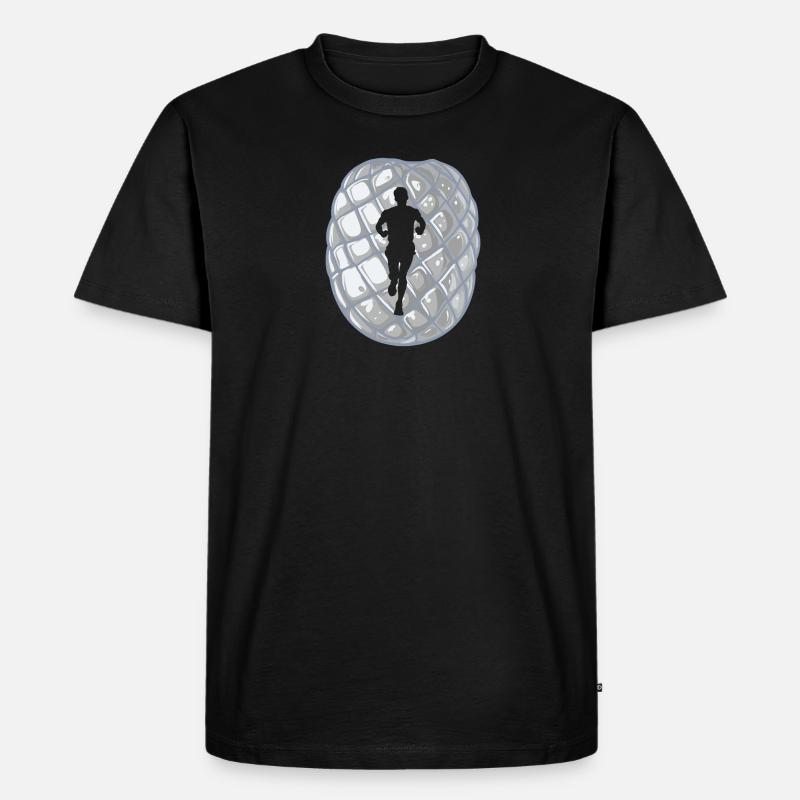 Marathon Training Halbmarathon - Männer Premium Bio T-Shirt - Schwarz