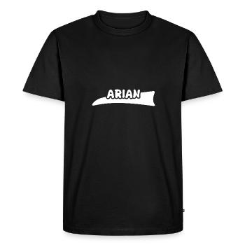 Arien - T-shirt Premium bio Homme - noir - Devant - Nico (187cm)