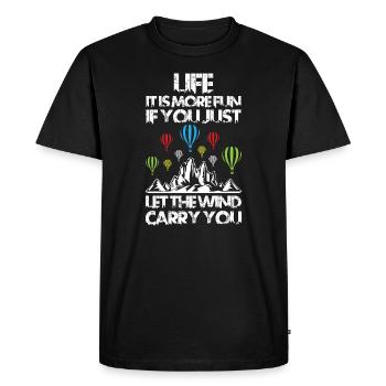 I Don t Always Stop Look At Air Balloons - Men's Premium Organic T-Shirt - black - Front - Nico (187cm)