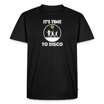 It's Time to Disco - Men's Premium Organic T-Shirt - black - Front - Nico (187cm)