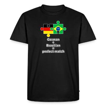 Puzzle germano-brésilien - T-shirt Premium bio Homme - noir - Devant - Nico (187cm)