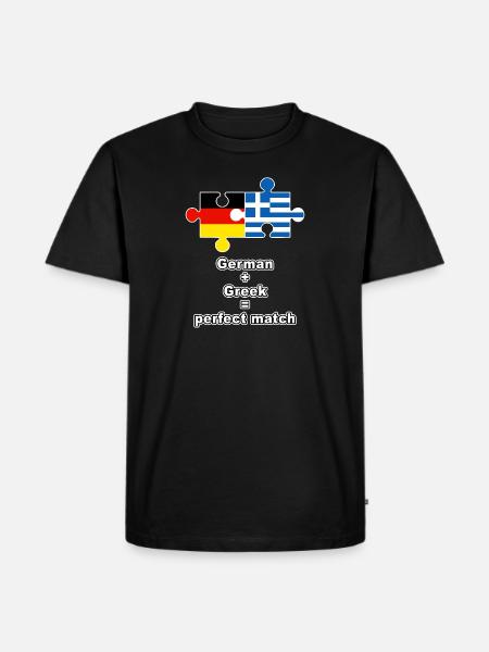 German Greek Puzzle - Men's Premium Organic T-Shirt - black