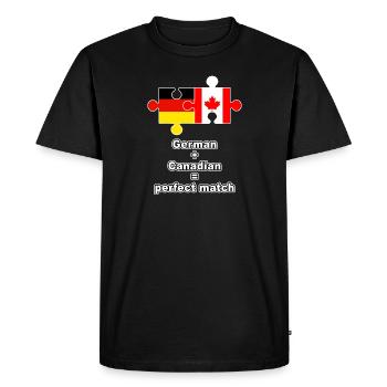 German Canadian Puzzle - Men's Premium Organic T-Shirt - black - Front - Nico (187cm)