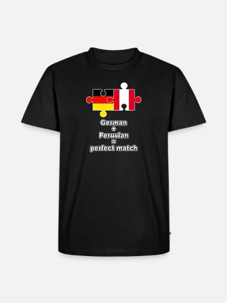 German Peruvian Puzzle - Men's Premium Organic T-Shirt - black