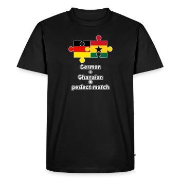 German Ghanaian Puzzle - Men's Premium Organic T-Shirt - black - Front - Nico (187cm)