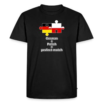 German Polish Puzzle - Men's Premium Organic T-Shirt - black - Front - Nico (187cm)