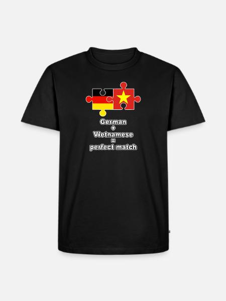 German Vietnamese Puzzle - Men's Premium Organic T-Shirt - black