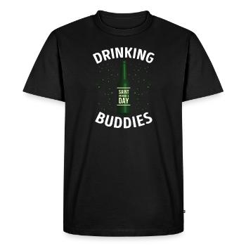 Drinking Buddies Saint Patricks Day - Men's Premium Organic T-Shirt - black - Front - Nico (187cm)