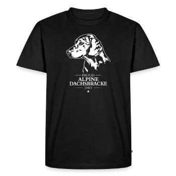 Fier blaireau alpin chien chien papa chien Wilsigns - T-shirt Premium bio Homme - noir - Devant - Nico (187cm)