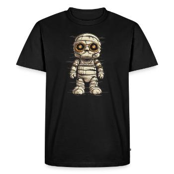 Maman Halloween Monstre Horreur Zombie - T-shirt Premium bio Homme - noir - Devant - Nico (187cm)