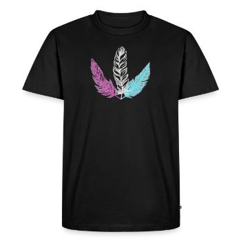trans plume - T-shirt Premium bio Homme - noir - Devant - Nico (187cm)