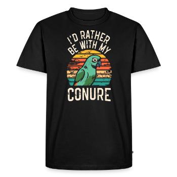 Perruche perruche - T-shirt Premium bio Homme - noir - Devant - Nico (187cm)