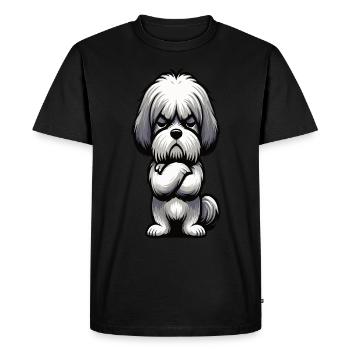 Shih tzu Le propriétaire du Shih tzu Shih tzu est fan de Shih tzu - T-shirt Premium bio Homme - noir - Devant - Nico (187cm)