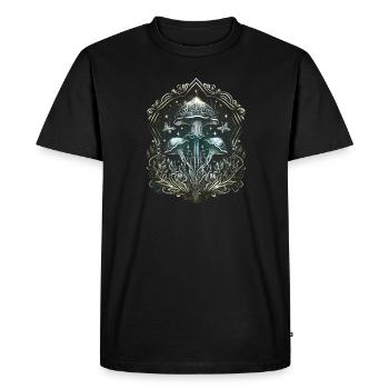 Champignons magiques, champignons, en détresse - T-shirt Premium bio Homme - noir - Devant - Nico (187cm)