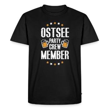 Ostsee Party Crew - Men's Premium Organic T-Shirt - black - Front - Nico (187cm)