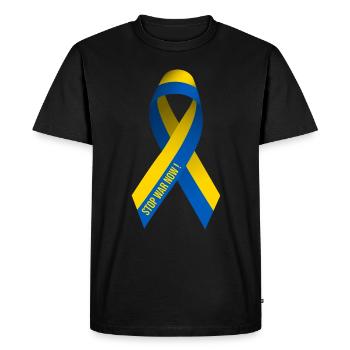 Arrêtez la guerre en Ukraine - T-shirt Premium bio Homme - noir - Devant - Nico (187cm)