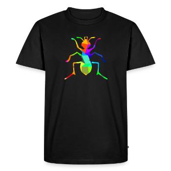 Ant Insect Rainbow Animals Polygon - Men's Premium Organic T-Shirt - black - Front - Nico (187cm)