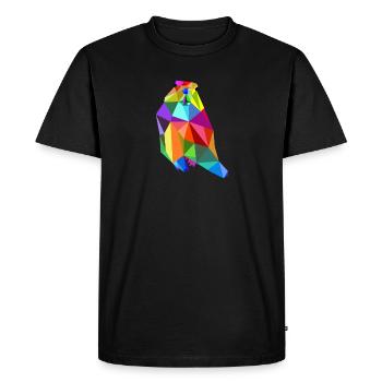 Marmot Beaver Rainbow Animals Polygon - Men's Premium Organic T-Shirt - black - Front - Nico (187cm)