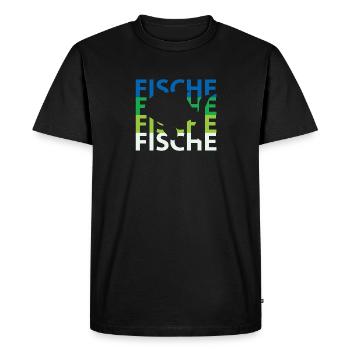 Poisson poisson - T-shirt Premium bio Homme - noir - Devant - Nico (187cm)