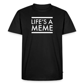 Life's A Meme - Men's Premium Organic T-Shirt - black - Front - Nico (187cm)