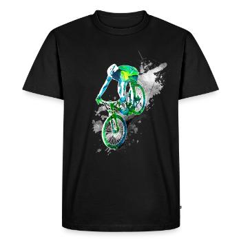 Downhill action - T-shirt Premium bio Homme - noir - Devant - Nico (187cm)
