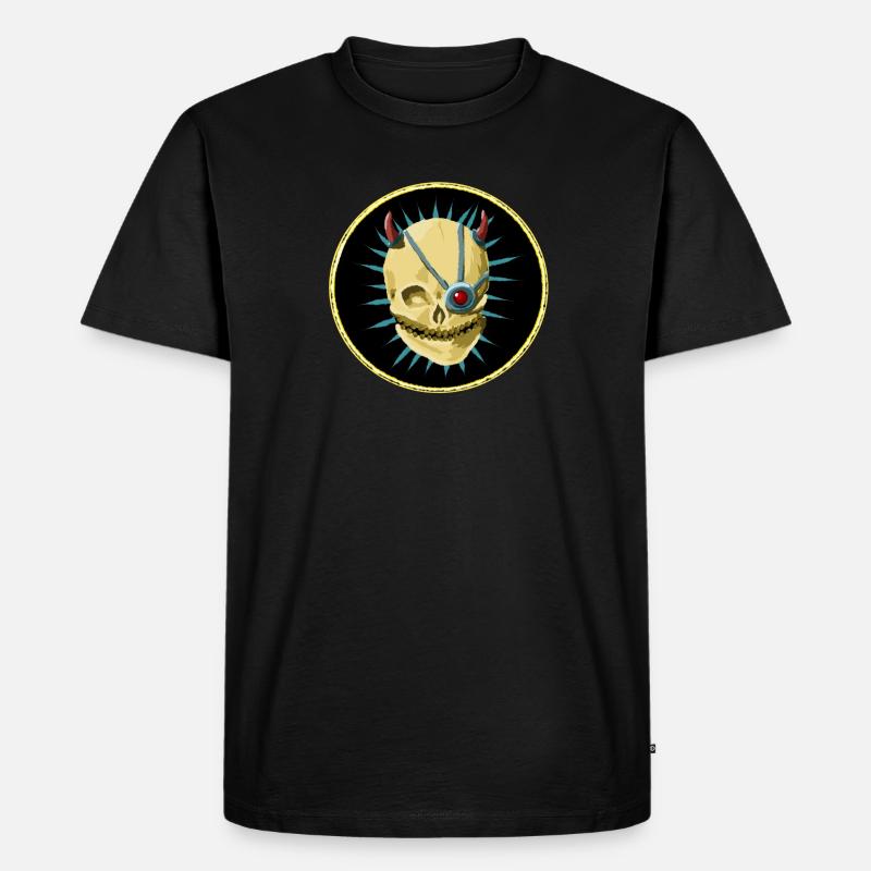 CyberPunkSkull - Männer Premium Bio T-Shirt - Schwarz
