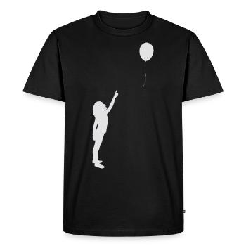 Balloon Girl Street Art Classique - T-shirt Premium bio Homme - noir - Devant - Nico (187cm)