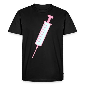 Infirmière adjointe au médecin icône de seringue - T-shirt Premium bio Homme - noir - Devant - Nico (187cm)