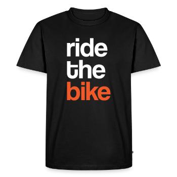 Ride The Bike - Men's Premium Organic T-Shirt - black - Front - Nico (187cm)
