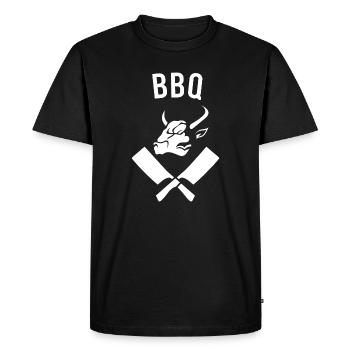 BBQ ideal for barbecue enthusiasts - Men's Premium Organic T-Shirt - black - Front - Nico (187cm)