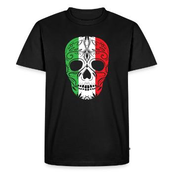 Drapeau mexicain Pride Skull Day of The Dead LGBT Gift - T-shirt Premium bio Homme - noir - Devant - Nico (187cm)