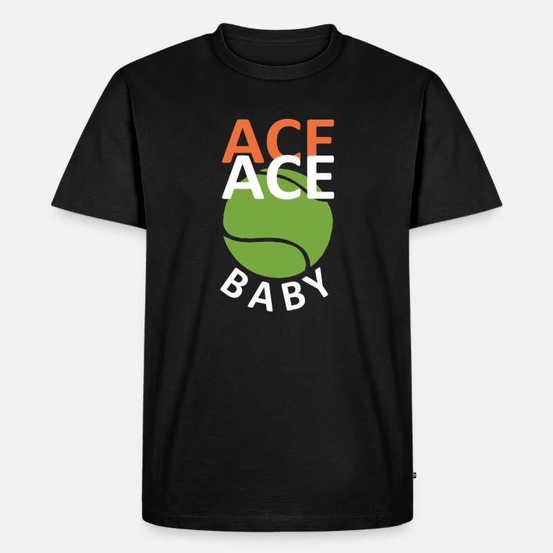 Tennis - Männer Premium Bio T-Shirt - Schwarz