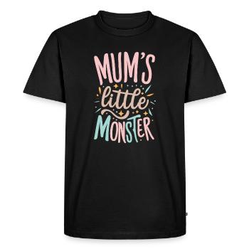 Mum's Little Monster - Men's Premium Organic T-Shirt - black - Front - Nico (187cm)