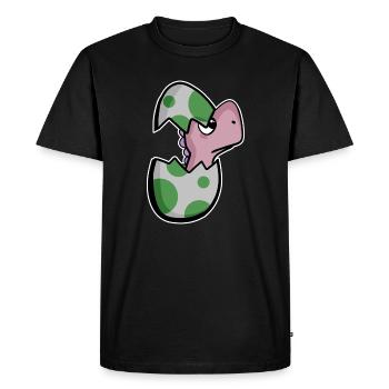 Dinosaure oeuf Dino bébé Motif - T-shirt Premium bio Homme - noir - Devant - Nico (187cm)