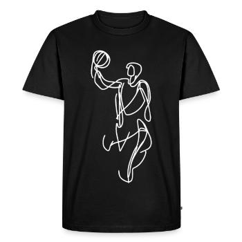 Basketball Sketch - Men's Premium Organic T-Shirt - black - Front - Nico (187cm)