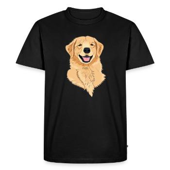 Chien Golden Retriever - T-shirt Premium bio Homme - noir - Devant - Nico (187cm)