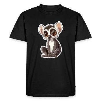 lémurien - T-shirt Premium bio Homme - noir - Devant - Nico (187cm)