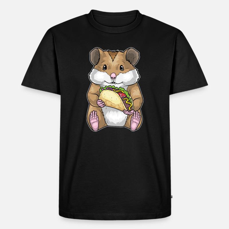 Hamster Taco - Männer Premium Bio T-Shirt - Schwarz