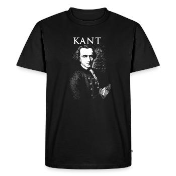 Kant Portrait in Bold Monochrome - Men's Premium Organic T-Shirt - black - Front - Nico (187cm)