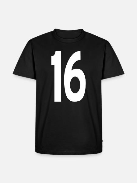 16 Seize - T-shirt Premium bio Homme - noir