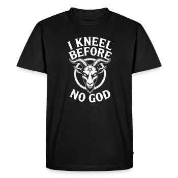 I Kneel Before No God - Men's Premium Organic T-Shirt - black - Front - Nico (187cm)