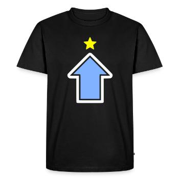 Puissance de Puissance Étoile de Flèche Étoile de Jeu de Niveau - T-shirt Premium bio Homme - noir - Devant - Nico (187cm)