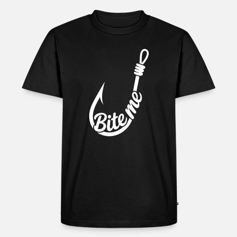 BiteMe Hooked Angel-Grafik - Männer Premium Bio T-Shirt - Schwarz