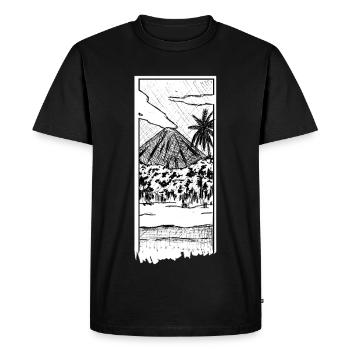 Volcan - T-shirt Premium bio Homme - noir - Devant - Nico (187cm)